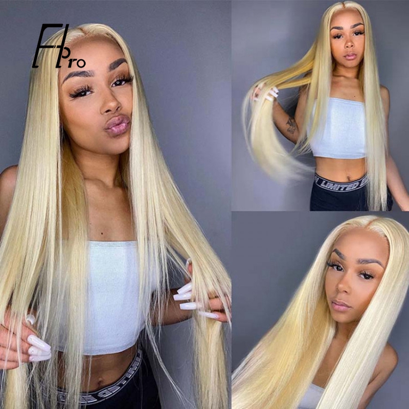 13×6 HD Lace Wig Straight 180% Density 613# Blonde Invisible Lace